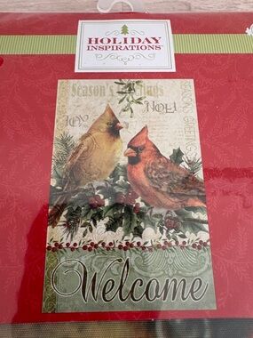 Holiday Inspirations Cardinals Outdoor Flag